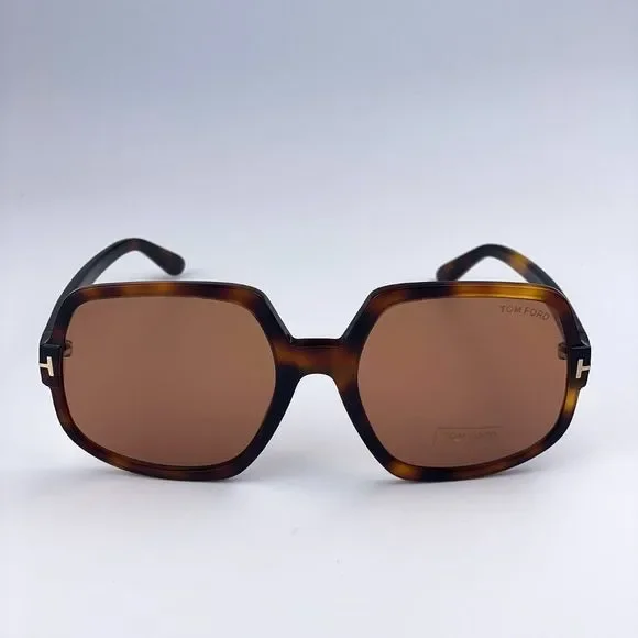 Tom Ford FT0992 DELPHINE 52E Sunglasses Havana Brown Oversized Women - Picture 7 of 12